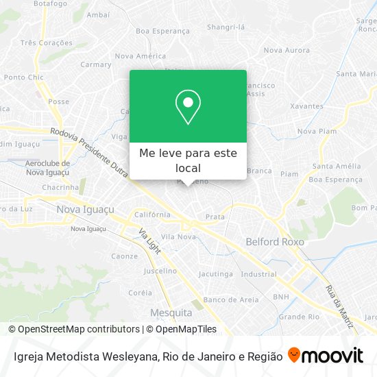 Igreja Metodista Wesleyana mapa