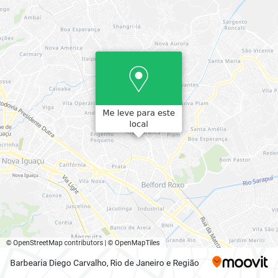 Barbearia Diego Carvalho mapa