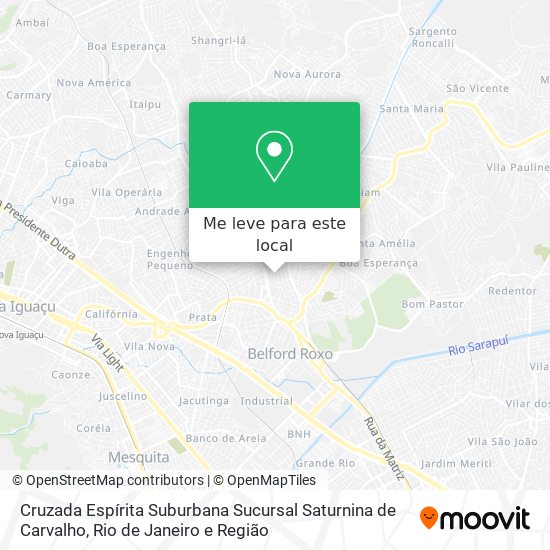 Cruzada Espírita Suburbana Sucursal Saturnina de Carvalho mapa