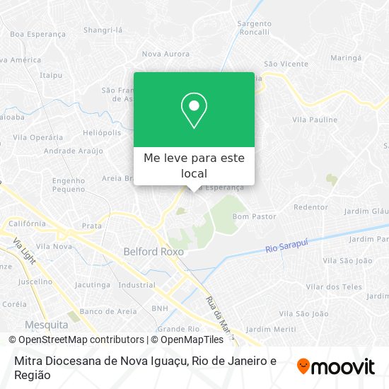 Mitra Diocesana de Nova Iguaçu mapa