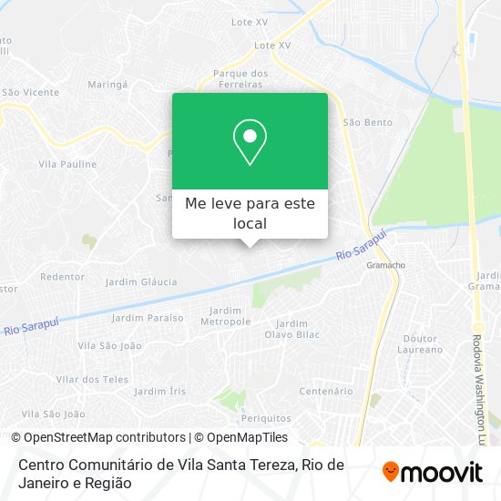Centro Comunitário de Vila Santa Tereza mapa