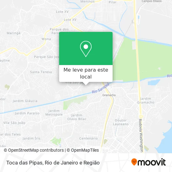 Toca das Pipas mapa