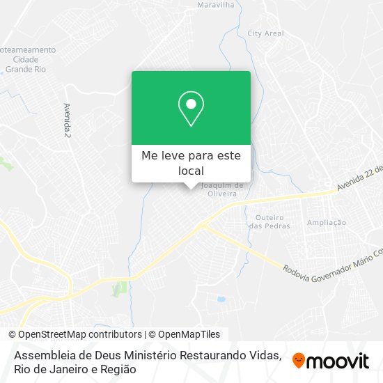 Assembleia de Deus Ministério Restaurando Vidas mapa