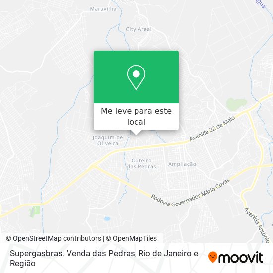 Supergasbras. Venda das Pedras mapa