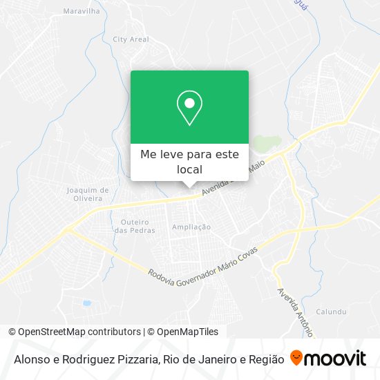 Alonso e Rodriguez Pizzaria mapa