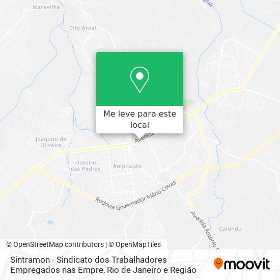 Sintramon - Sindicato dos Trabalhadores Empregados nas Empre mapa