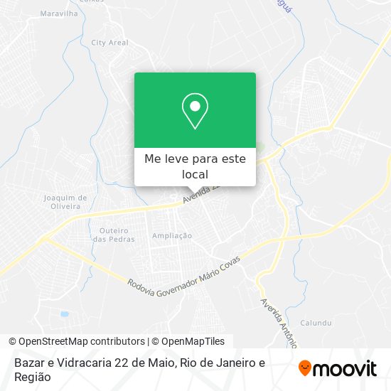 Bazar e Vidracaria 22 de Maio mapa