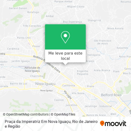 Praça da Imperatriz Em Nova Iguaçu mapa