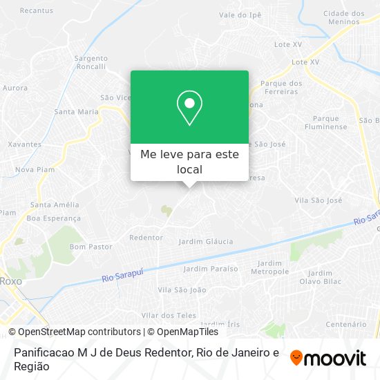 Panificacao M J de Deus Redentor mapa