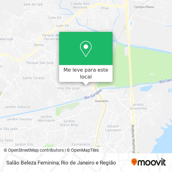 Salão Beleza Feminina mapa