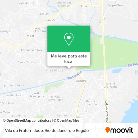 Vila da Fraternidade mapa