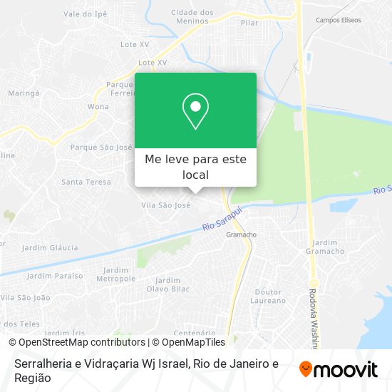 Serralheria e Vidraçaria Wj Israel mapa