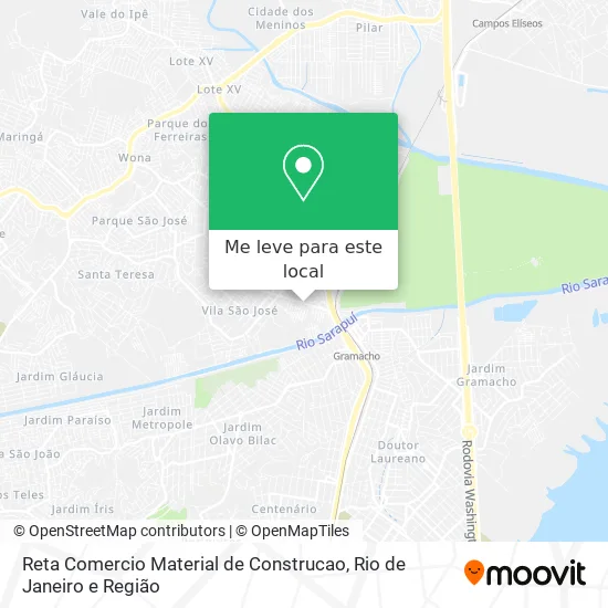 Reta Comercio Material de Construcao mapa