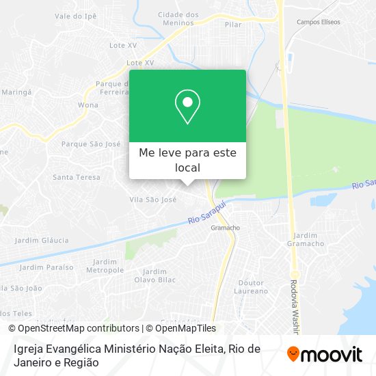 Igreja Evangélica Ministério Nação Eleita mapa