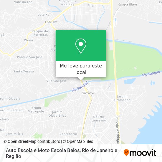 Auto Escola e Moto Escola Belos mapa