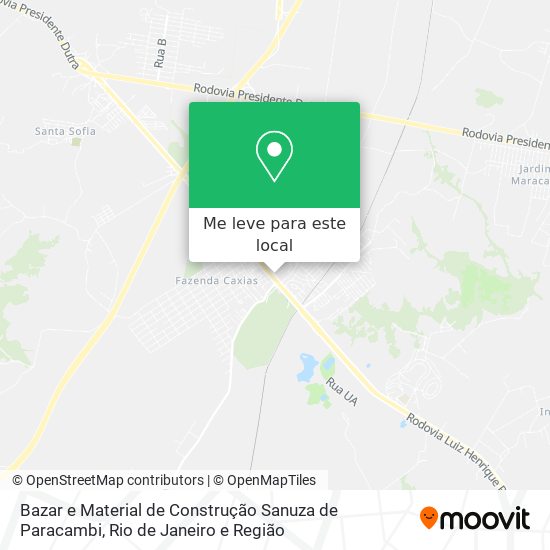 Bazar e Material de Construção Sanuza de Paracambi mapa