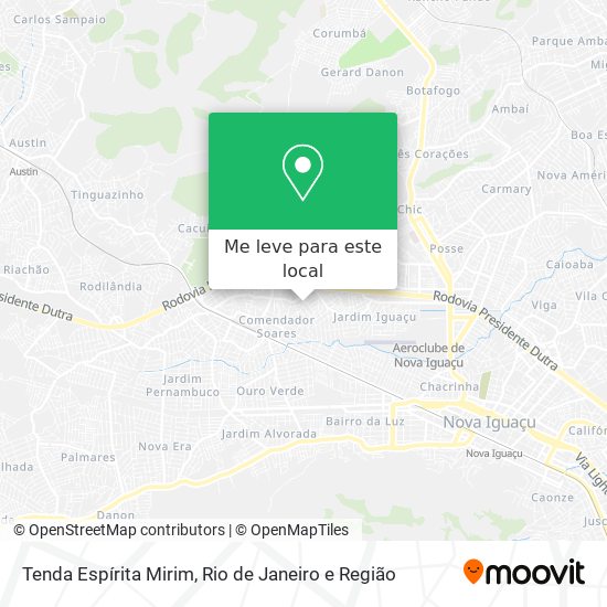 Tenda Espírita Mirim mapa