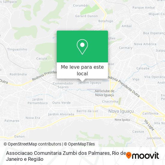 Associacao Comunitaria Zumbi dos Palmares mapa