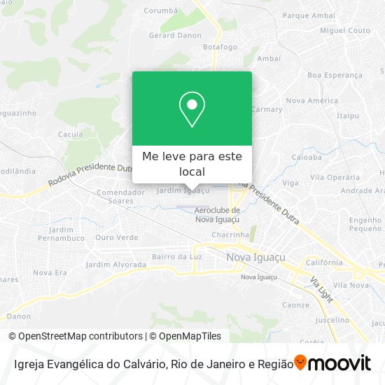 Igreja Evangélica do Calvário mapa