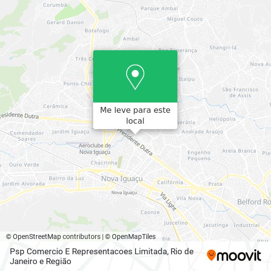 Psp Comercio E Representacoes Limitada mapa