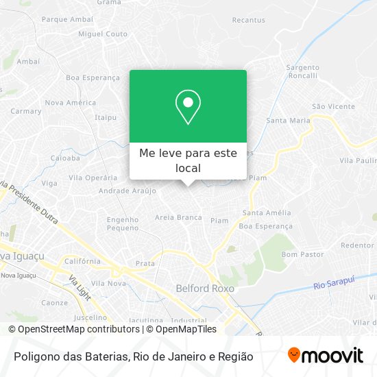 Poligono das Baterias mapa