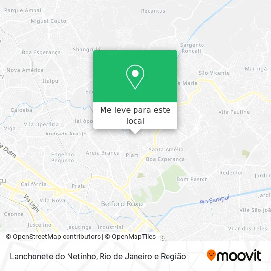 Lanchonete do Netinho mapa