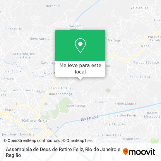 Assembléia de Deus de Retiro Feliz mapa