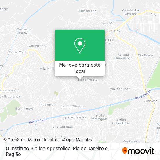 O Instituto Biblico Apostolico mapa