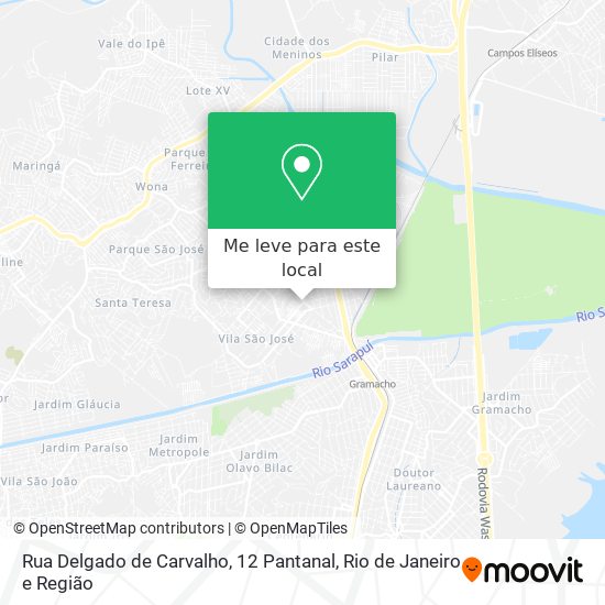 Rua Delgado de Carvalho, 12 Pantanal mapa