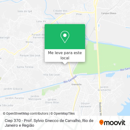 Ciep 370 - Prof. Sylvio Gnecco de Carvalho mapa