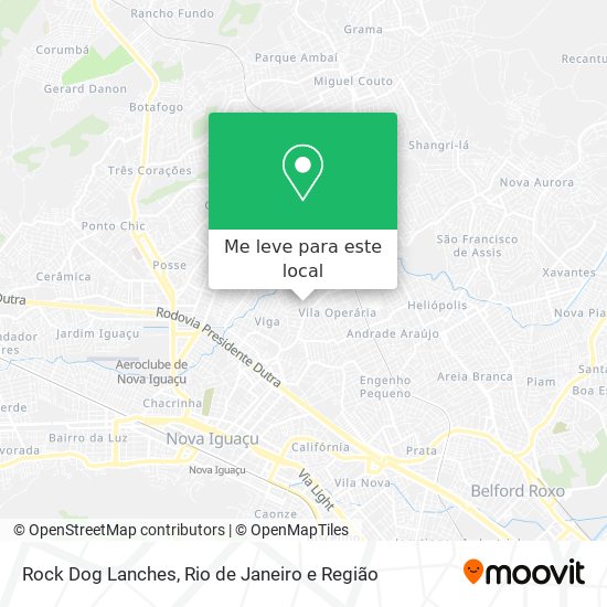 Rock Dog Lanches mapa