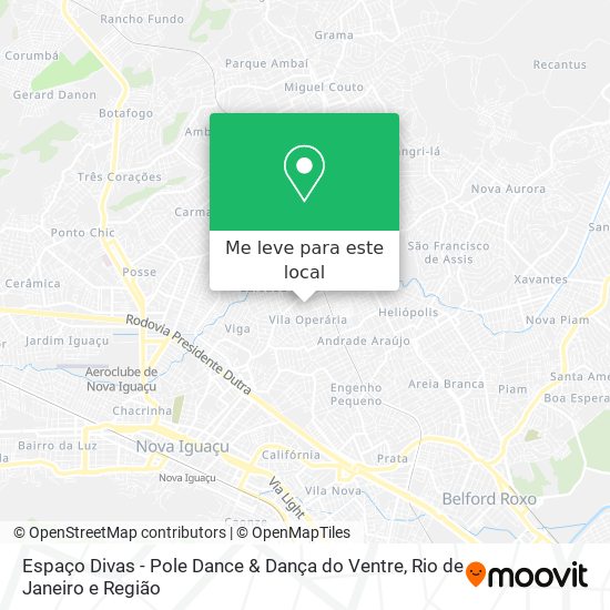Espaço Divas - Pole Dance & Dança do Ventre mapa