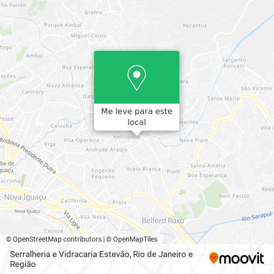 Serralheria e Vidracaria Estevão mapa