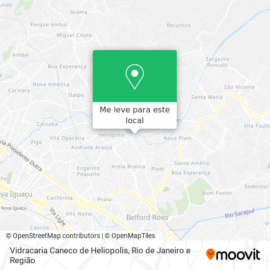 Vidracaria Caneco de Heliopolis mapa
