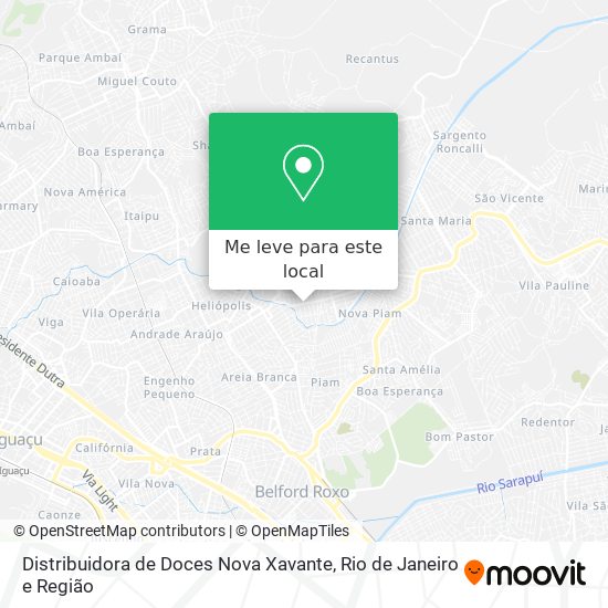 Distribuidora de Doces Nova Xavante mapa