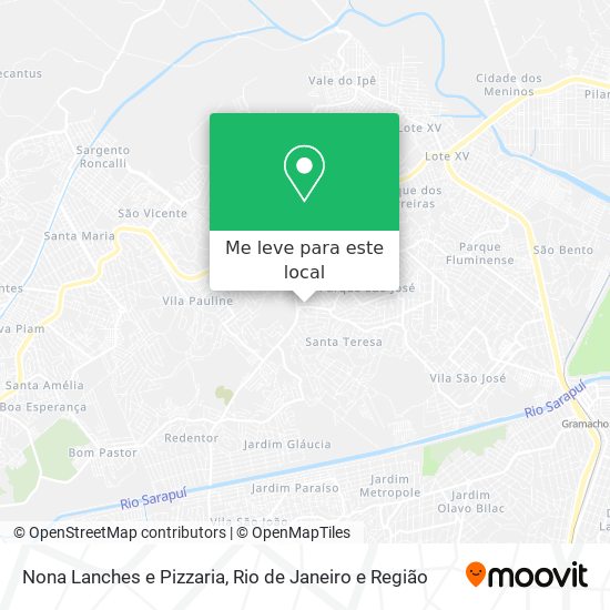 Nona Lanches e Pizzaria mapa