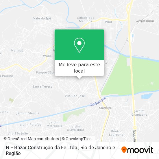 N.F Bazar Construção da Fé Ltda. mapa