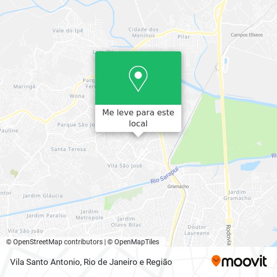 Vila Santo Antonio mapa