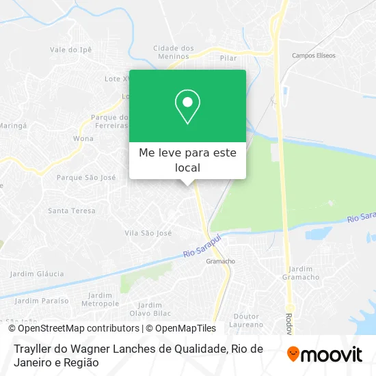 Trayller do Wagner Lanches de Qualidade mapa