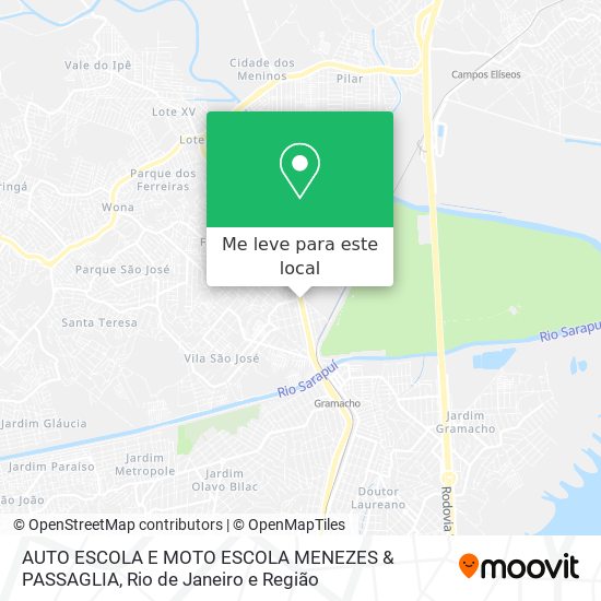 AUTO ESCOLA E MOTO ESCOLA MENEZES & PASSAGLIA mapa