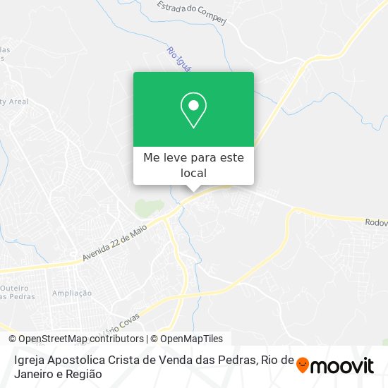 Igreja Apostolica Crista de Venda das Pedras mapa