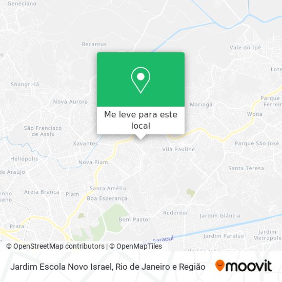 Jardim Escola Novo Israel mapa