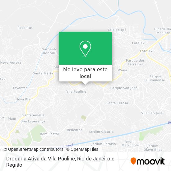 Drogaria Ativa da Vila Pauline mapa
