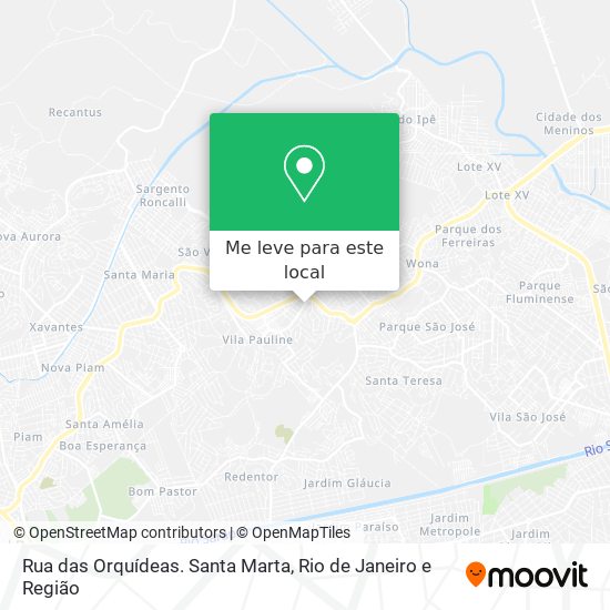 Rua das Orquídeas. Santa Marta mapa