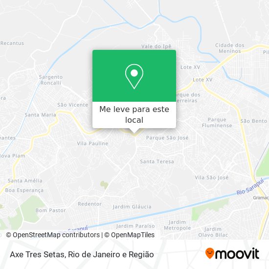 Axe Tres Setas mapa