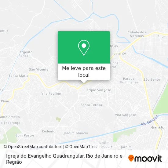 Igreja do Evangelho Quadrangular mapa