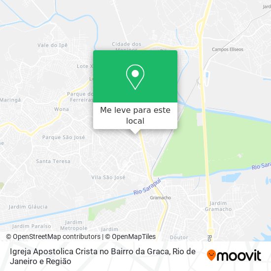 Igreja Apostolica Crista no Bairro da Graca mapa