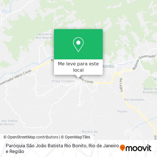 Paróquia São João Batista Rio Bonito mapa