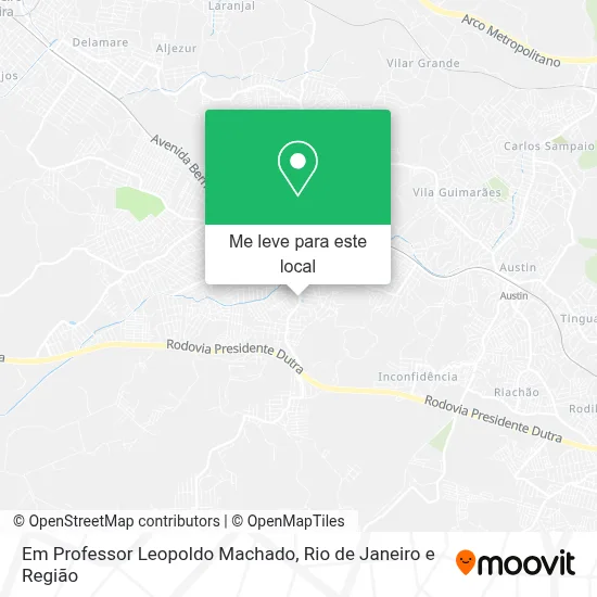 Em Professor Leopoldo Machado mapa