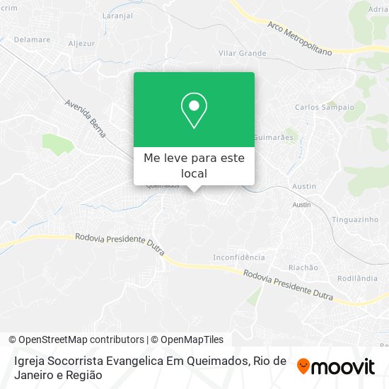 Igreja Socorrista Evangelica Em Queimados mapa